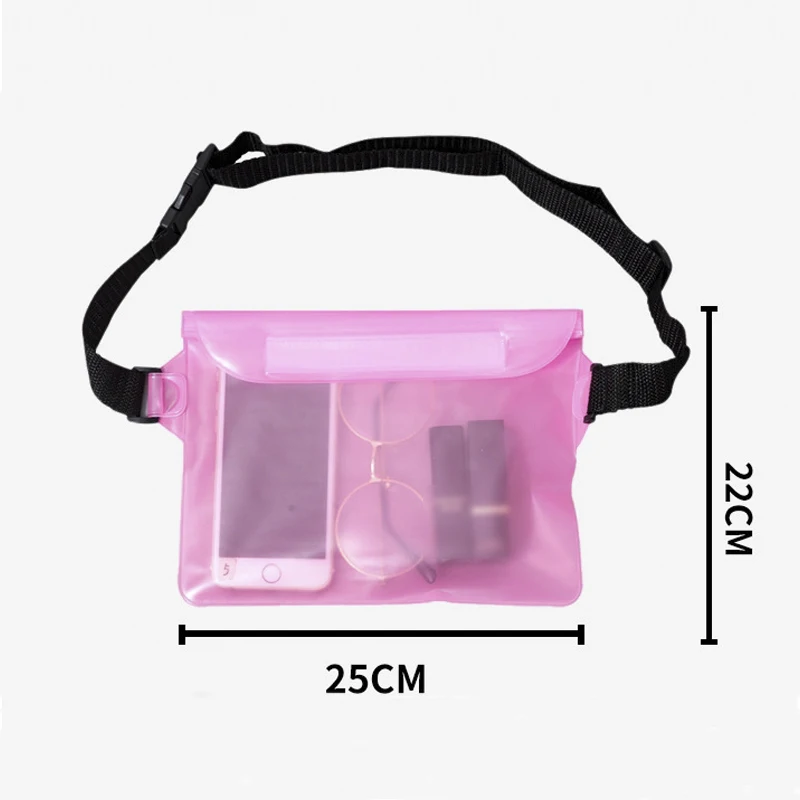 Waterproof Swimming Diving Bag PVC Beach Drifting Diving Waist Pack Shoulder Bag Underwater Mobile Phone Case Outdoor Dry Bag