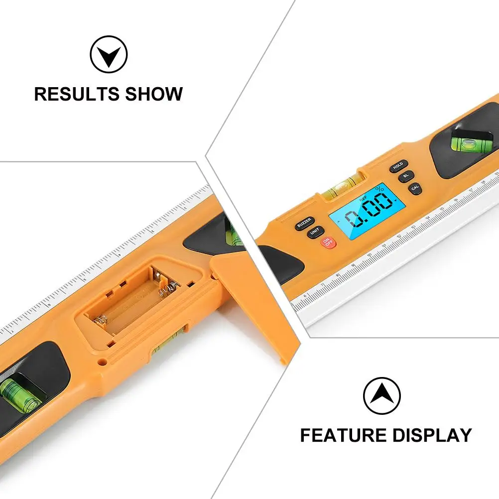 Podświetlana linijka poziomu Precyzyjny poziomy przyrząd pomiarowy Przenośne narzędzie do ważenia Materiał ABS Miernik duchu