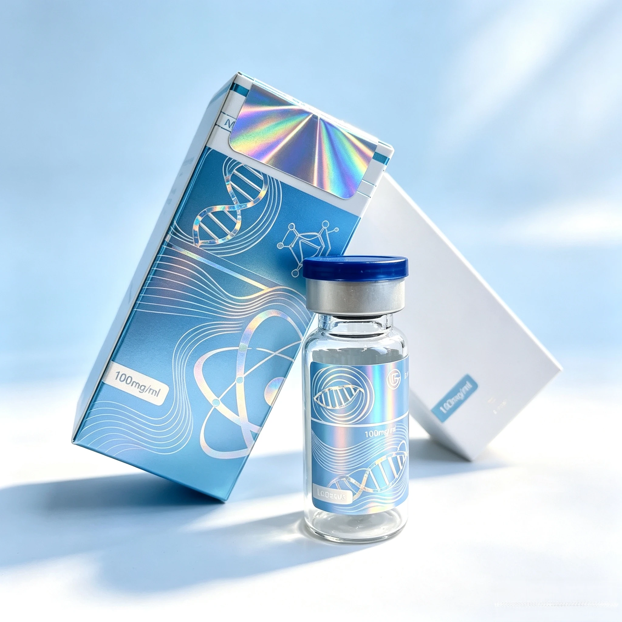 Wholesale Custom Printed Paper Gift Boxes Individual Packaging Box For 3ml 10ml Gym Peptide Vial Bottles