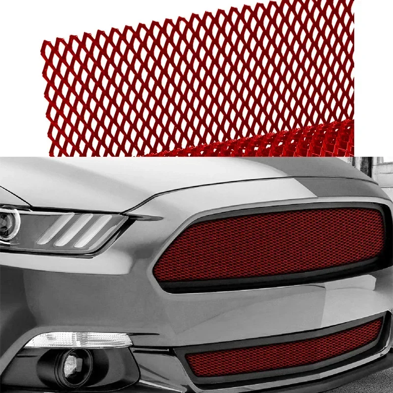 

Универсальная автомобильная решетка с ромбовидным узором, красная, синяя, 33x100 см, алюминиевая сетка для резки своими руками и модификации автомобиля