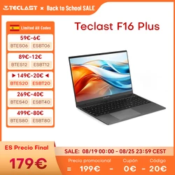 Teclast-ordenador portátil F16 Plus de 15,6 pulgadas, Notebook con Windows 11pro, 8GB de RAM, 256GB SSD, para Intel Gemini Lake N4120, 1920x1080, 1,65 KG