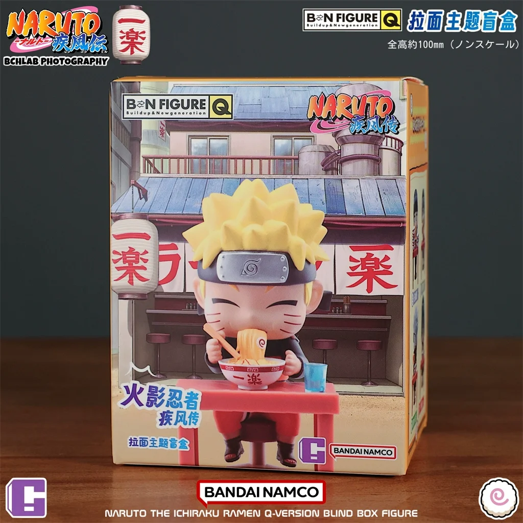 Disponibile Bandai Naruto Ramen Series Blind Box - Naruto Sasuke Itachi Chibi Figure Mini modello da collezione Set regalo anime Kawaii