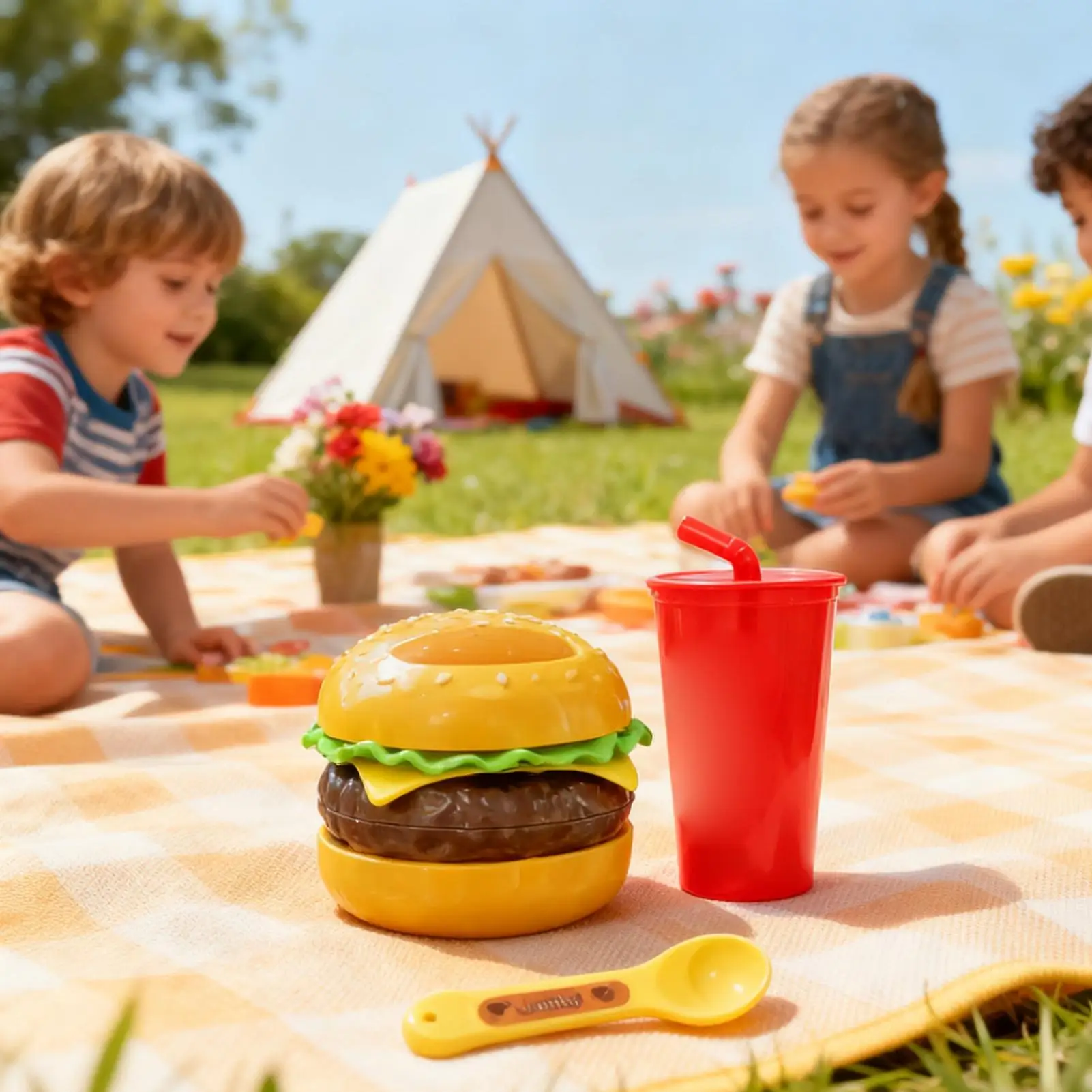 I bambini giocano con il cibo Apprendimento interattivo Accessori da cucina Elastico Fai finta di giocare Set di fast food per l'aula prescolare della scuola materna