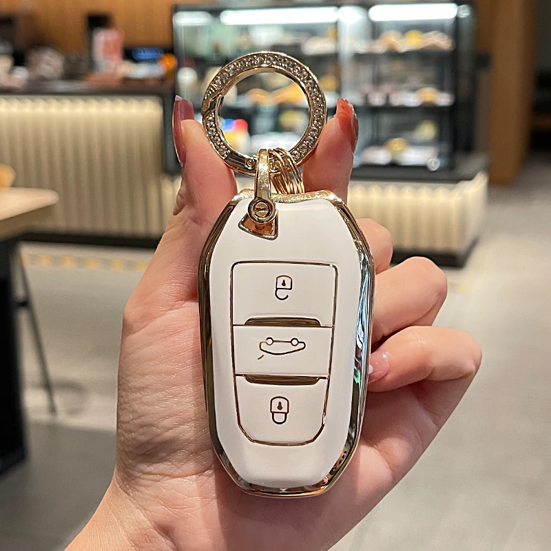 

Чехол из ТПУ для автомобильного ключа с дистанционным управлением для Peugeot 308 408 508 2008 3008 4008 Citroen C4 C4L C6 чехол Picasso DS3 DS4 DS5