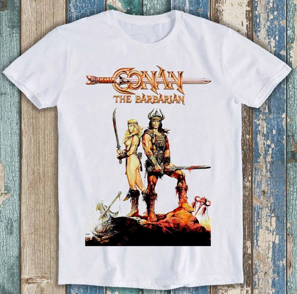 Conan el bárbaro versión de la película Arnold Schwarzenegger fitness regalo camiseta, unisex, capa base para todas las estaciones camiseta hombres