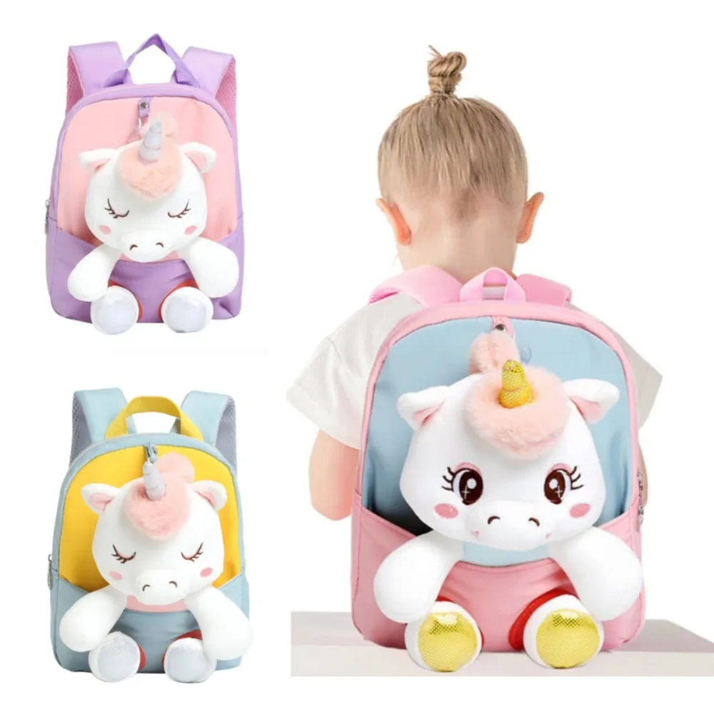 Unicorn Backpack for Girls Kids Stuffed Animals Backpack Mini Toddler Lightweight Bookbag Travel Bag Schoolbag for Napkins Snack