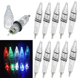 10Pcs/lot 12cm Deep Drop Underwater Fish Attracting Lure LED Fishing Flash Light Bait