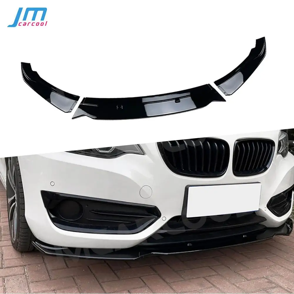 

ABS Carbon Look Car Front Bumper Spoiler Lip Bodykit Splitters for BMW 2 Series F22 Standard 2014 -2021 3Pcs/Set Car Accessories