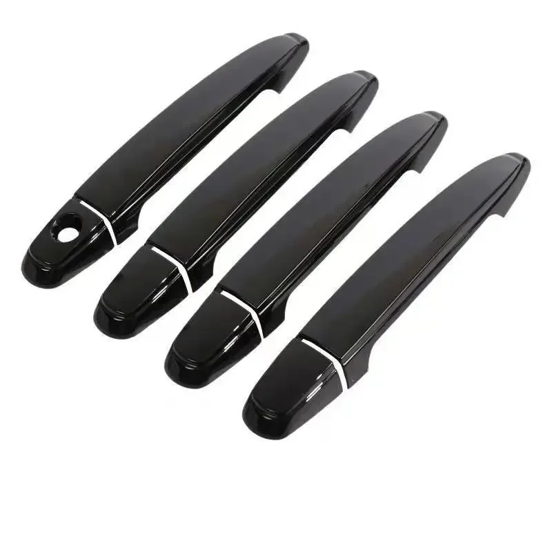 For Toyota Premio Allion T260 2008~2019 Glossy Black Carbon Fiber Chrome Door Handle Cover Car Styling Accessories Stickers