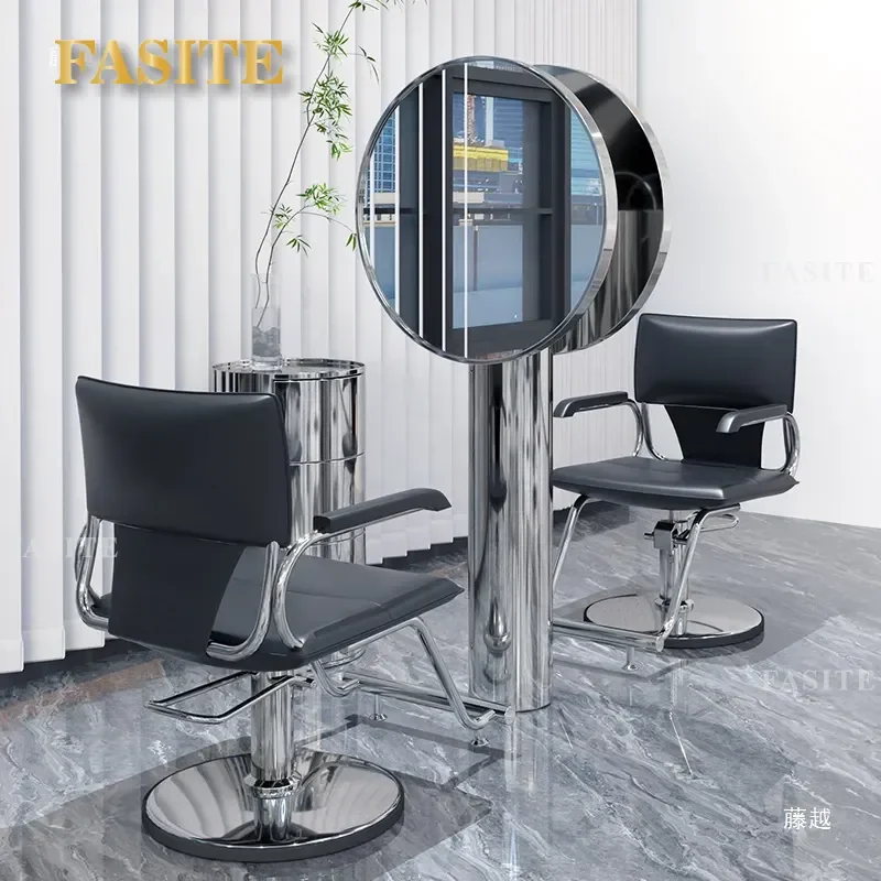 For Barber Shop Hairdressing Mirror Table Fashion Quick Cut VIP Single Double Side Perm Dye Furniture