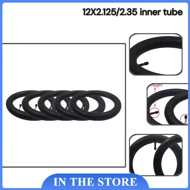 12X2.125/2.35 inner tube straight/curved nozzle thickened for children's bicycle electric scooter