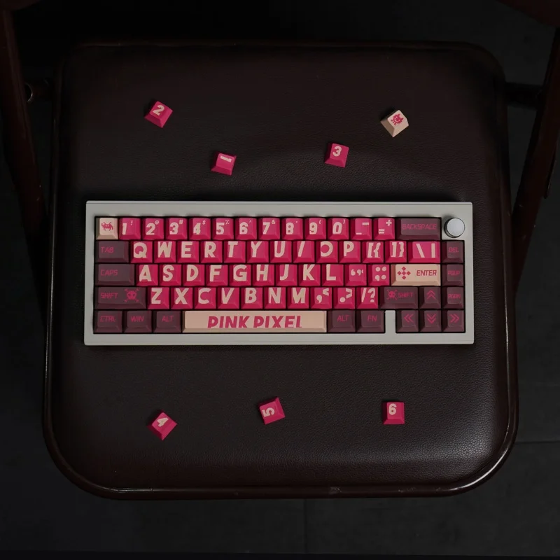 Imagem -03 - Teclado Mecânico Keycaps Cereja Perfil Pbt Sublimação Térmica Keycaps Preto Ouro Azul Roxo Vermelho Fonte 129 133 142 147