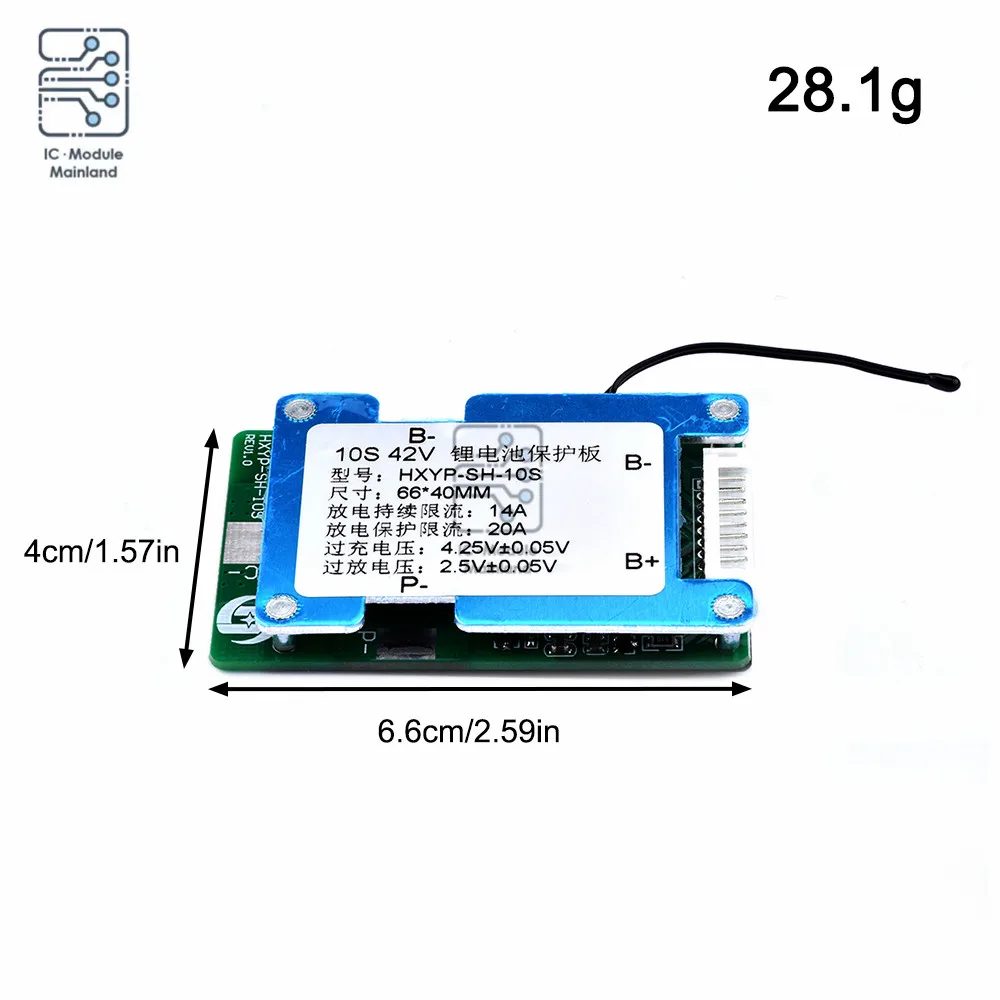 10S 42V 15S BMS Polymer Cell 18650 Lithium Battery Protection Board Module With Balance Built-in Temperature Control