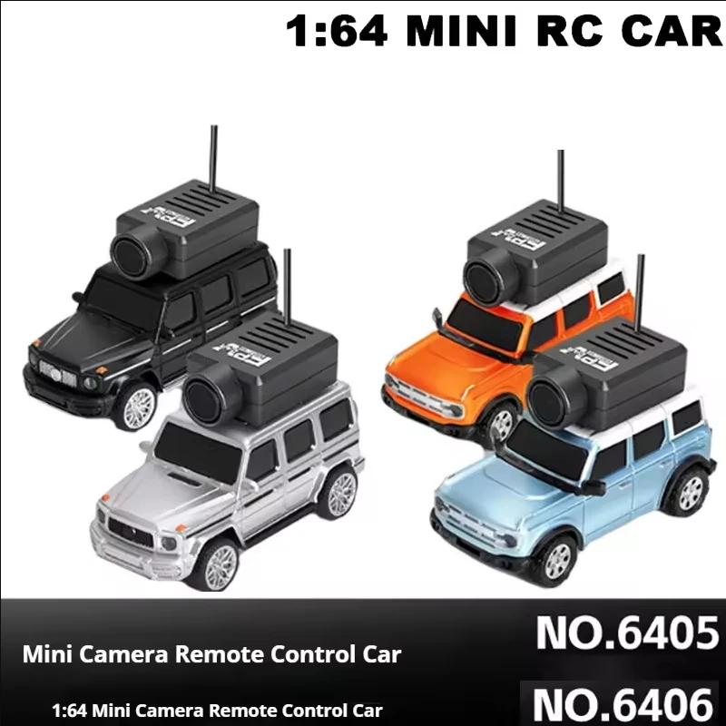 WLtoys RC-auto's 1:64 Mini 6406 6406C HD-cameratauto 120 °   Groothoek 2.4G mobiele APP 720P Dual Control Mini Car Desktop-speelgoed