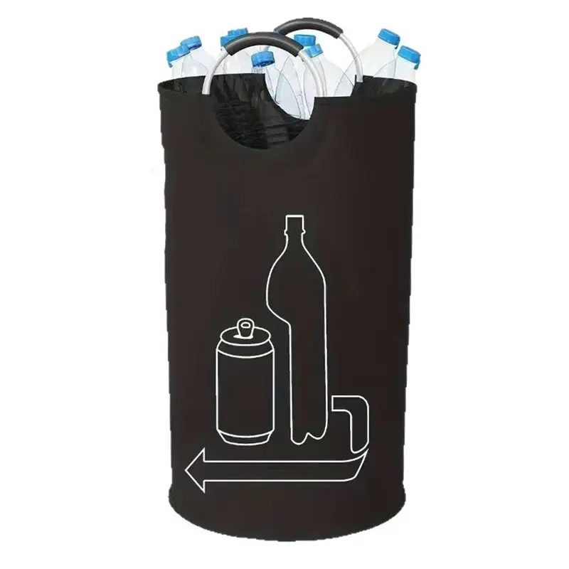 90L Waste Water Bottle Storage Basket Foldable Large Capacity Laundry Basket Recycling Empty Bottle Tote Bag