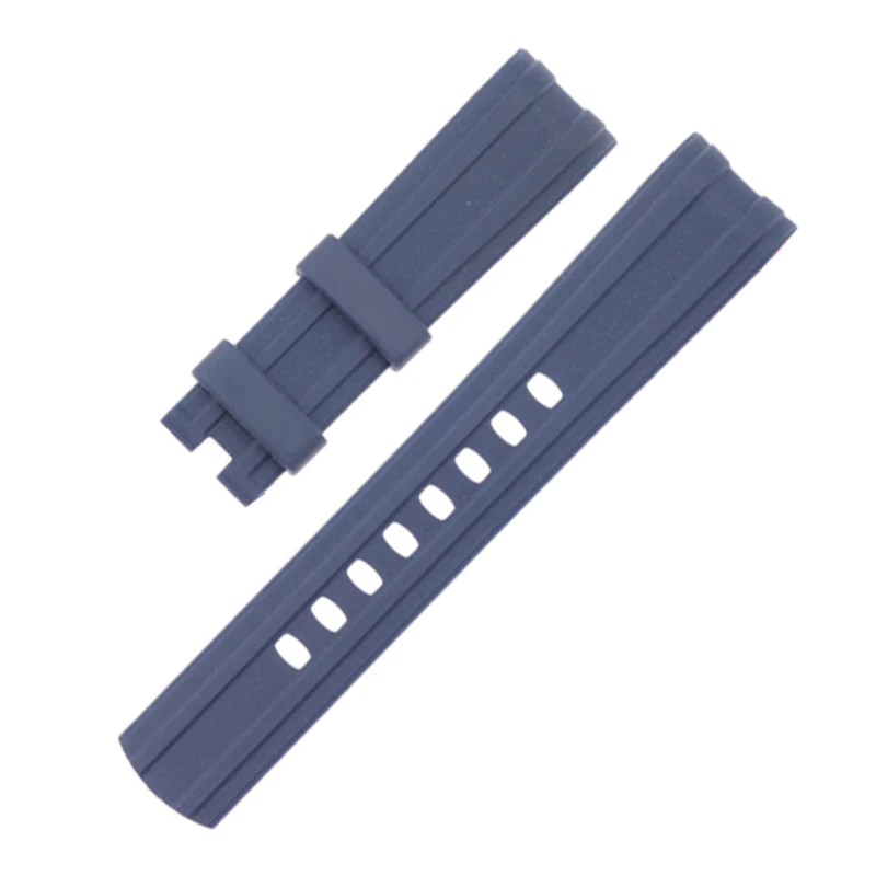 20mm High Quality Fluorous Rubber Silicone Watch Band Belt Fit For Omega Seamaster 300 AT150 Ocean Black Blue Soft Strap