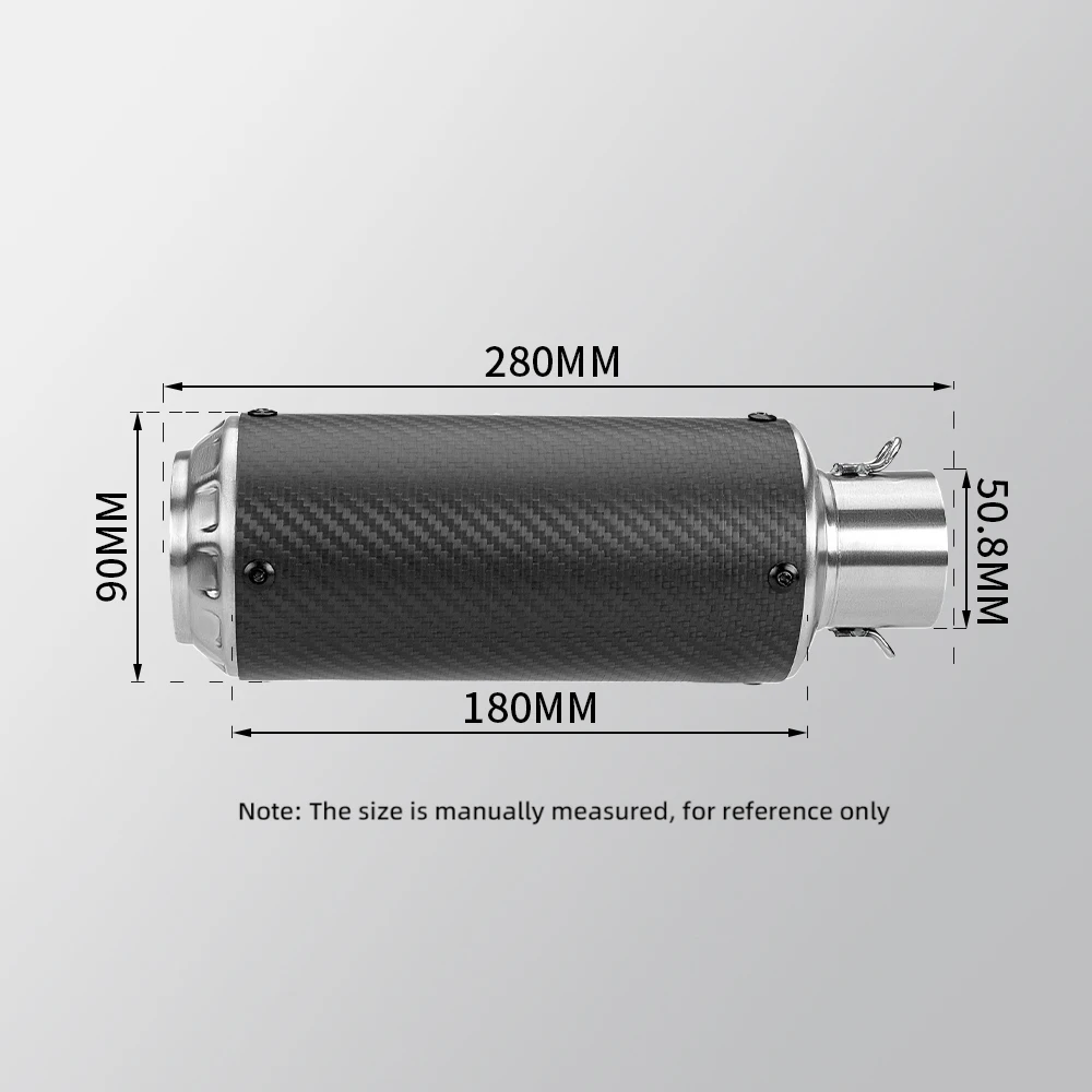 Motorcycle Exhaust Tail Tube Slip On Line Kit Motorbike Universal 51MM Interface Escape Muffler Compatible Original Position