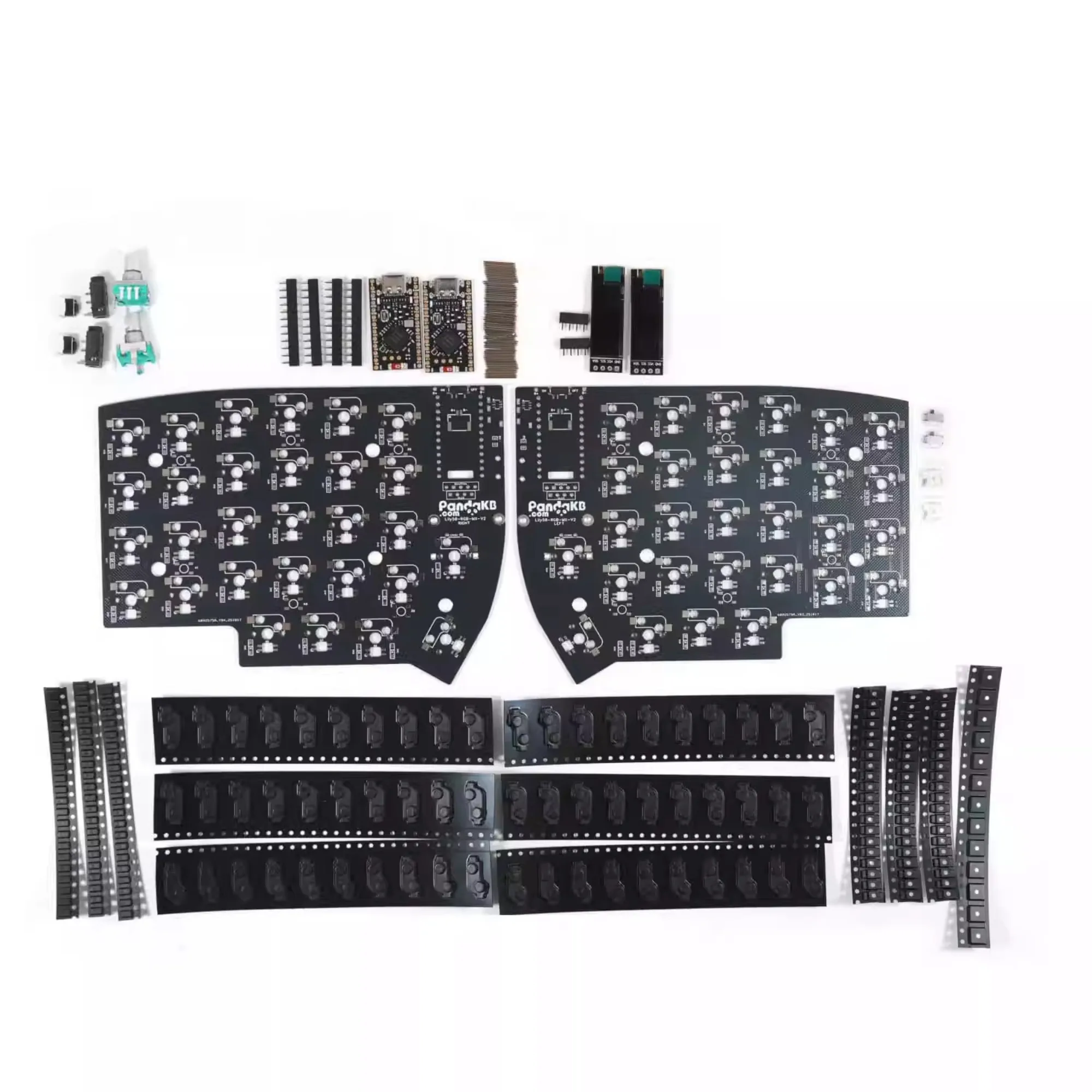 Lily58 RGB MX PCB Kit Customized Split Keyboard PCB Kit Wired or Wireless DIY Lily 58 Split Keyboards Accessories Un-soldered