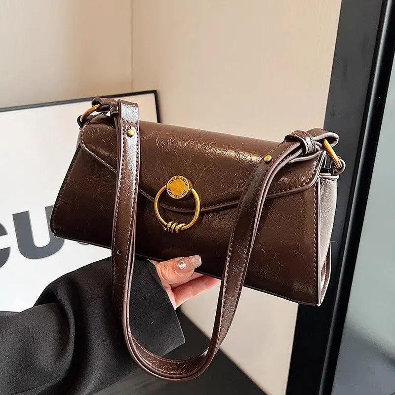 Commuter Underarm Bag Versatile New High-value Light Luxury Niche Messenger Bag Exquisite Simple Personality Leisure Trend Retro