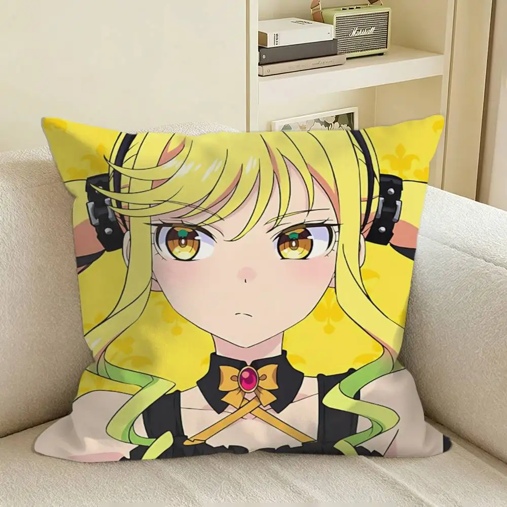 Rock wa Lady Lilisa Suzunomiya Square Sofa Pillow Cover Solid Color Living Room Home Decor Cushion Case