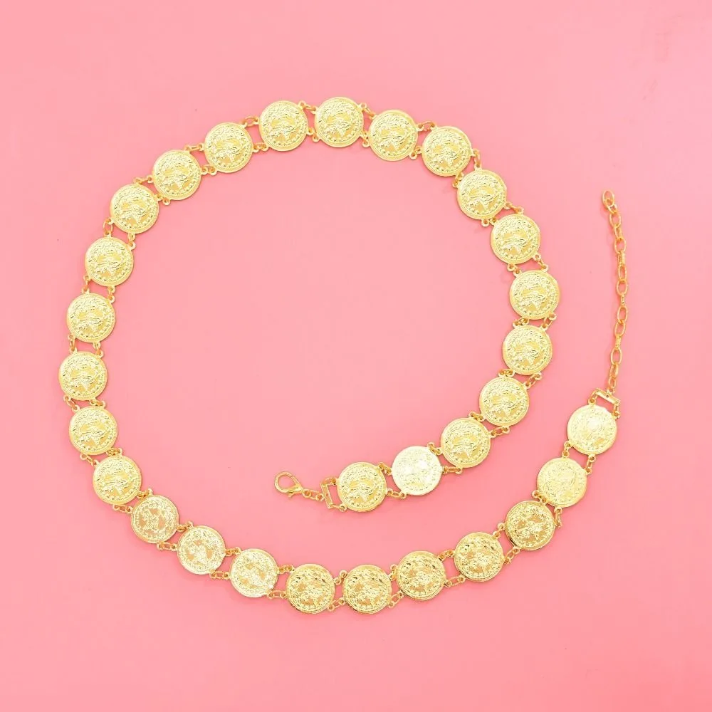 

Classic Metal Ethnic Style Belt Silver Thailand Gold Belt Tassel Wrist Jewelry Dance Dress Belt Chains Festival Accessory