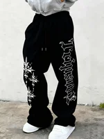 Pantalones deportivos casuales holgados con cordón de ajuste, de color sólido y versátiles para hombre, aptos para todas las estaciones, pantalones de streetwear para hombre.