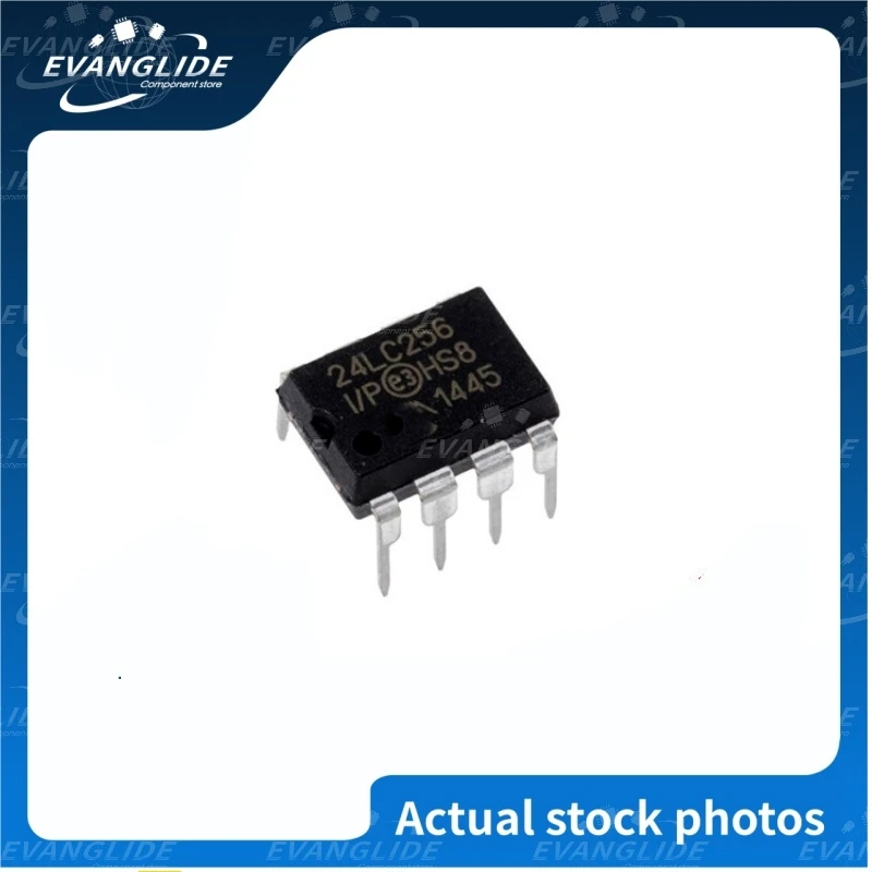 10 PSC/LOT 24LC256-I P Orginal & New  EEPROM; MICROCHIP; 24LC256-I/P; 2-Wire, I2C, Serial; 2.5 V - 5.5 V; EEPROM; 400 kHz