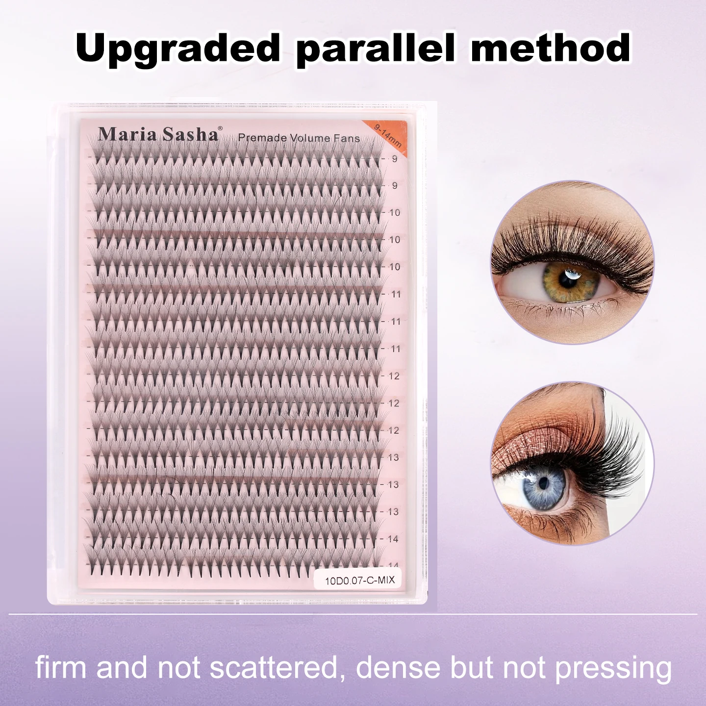 MARIA Sharp Narrow High Stem Premade Fans Eyelash Extension 16 Rows 5D 6D 8D 10D Thin Pointy Base Russian Fans Russian Volume
