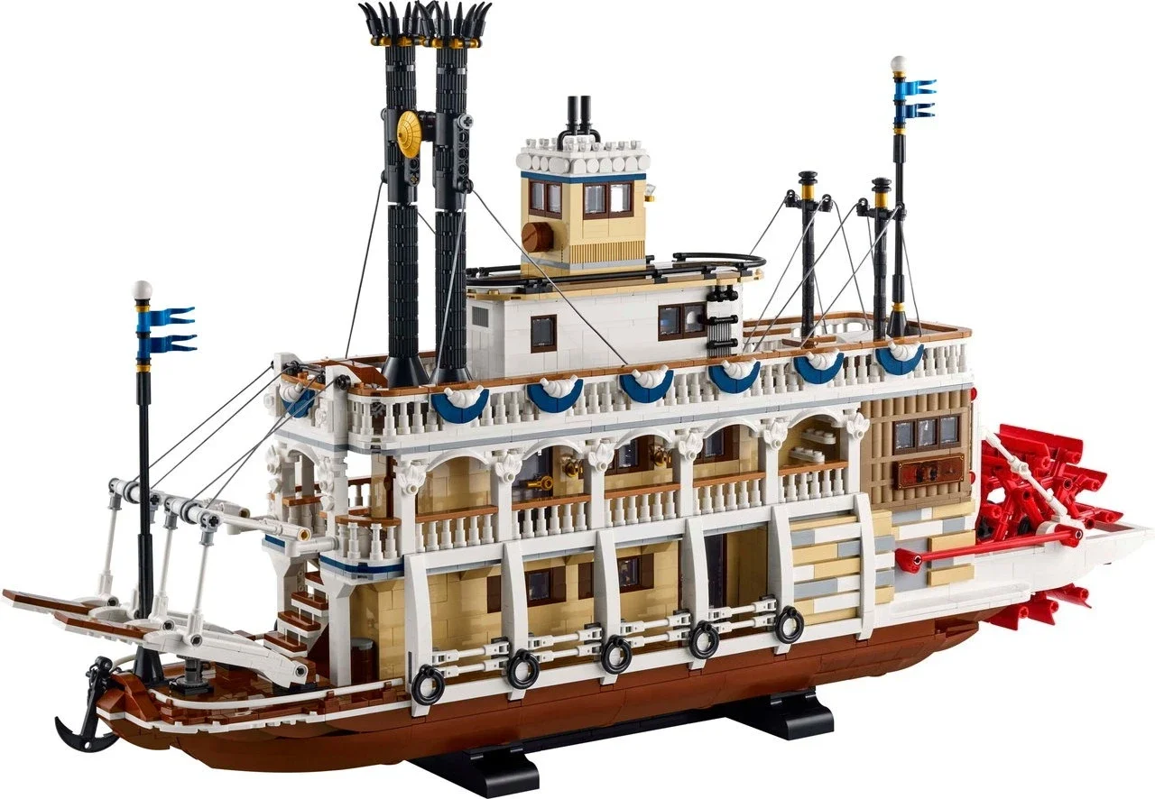 Conjuntos de blocos de construção clássicos Canal Steamboat 21356 compatíveis com partículas Legoed adequadas para presentes de Natal 4090 peças