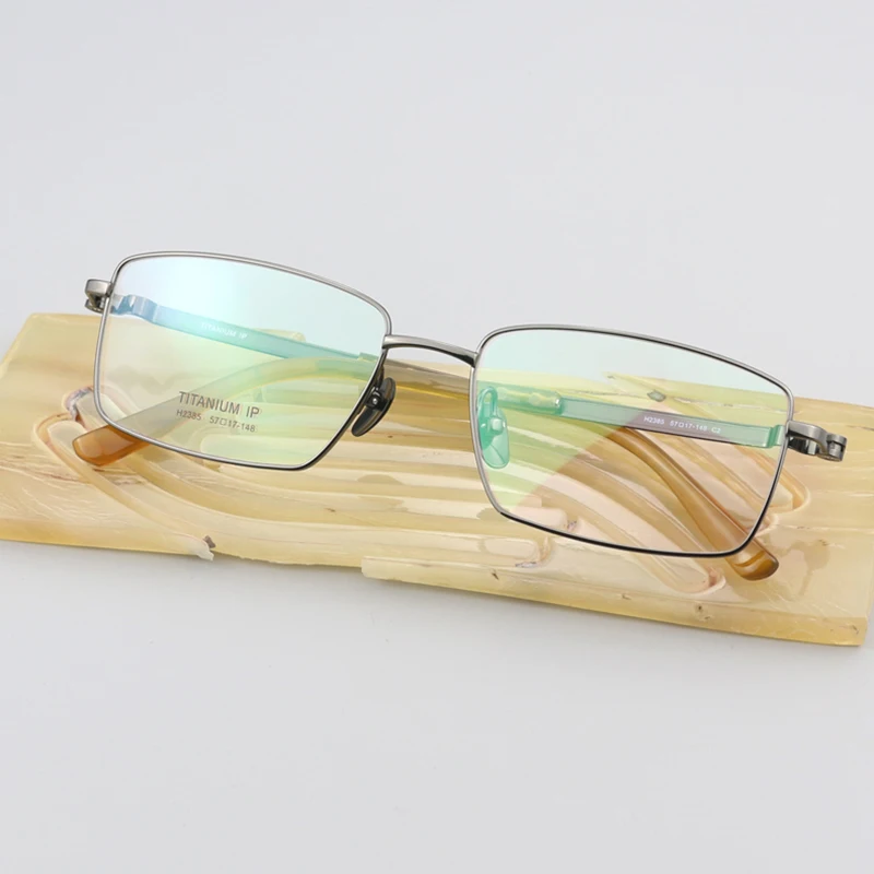 

Pure Titanium Glasses Frame Eyewear Luxury High-grade Cowhorn Temples Optical Myopia Presbyopia Eyeglasses Frames Spectacles