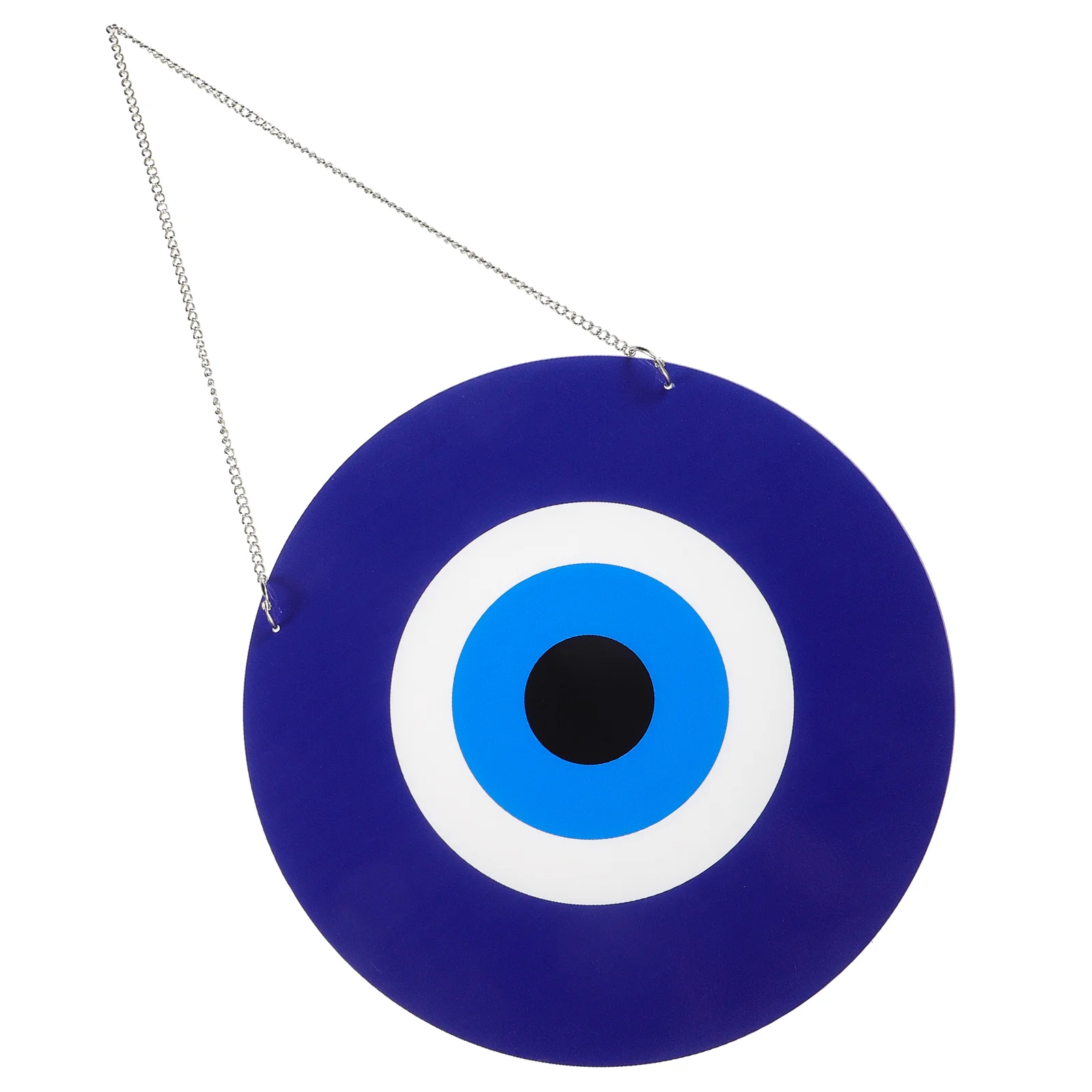 

Evil Eye Acrylic Pendant Double Sided Pattern Iron Chain Hanging Decor Wall Window Door Home Adornment Smooth