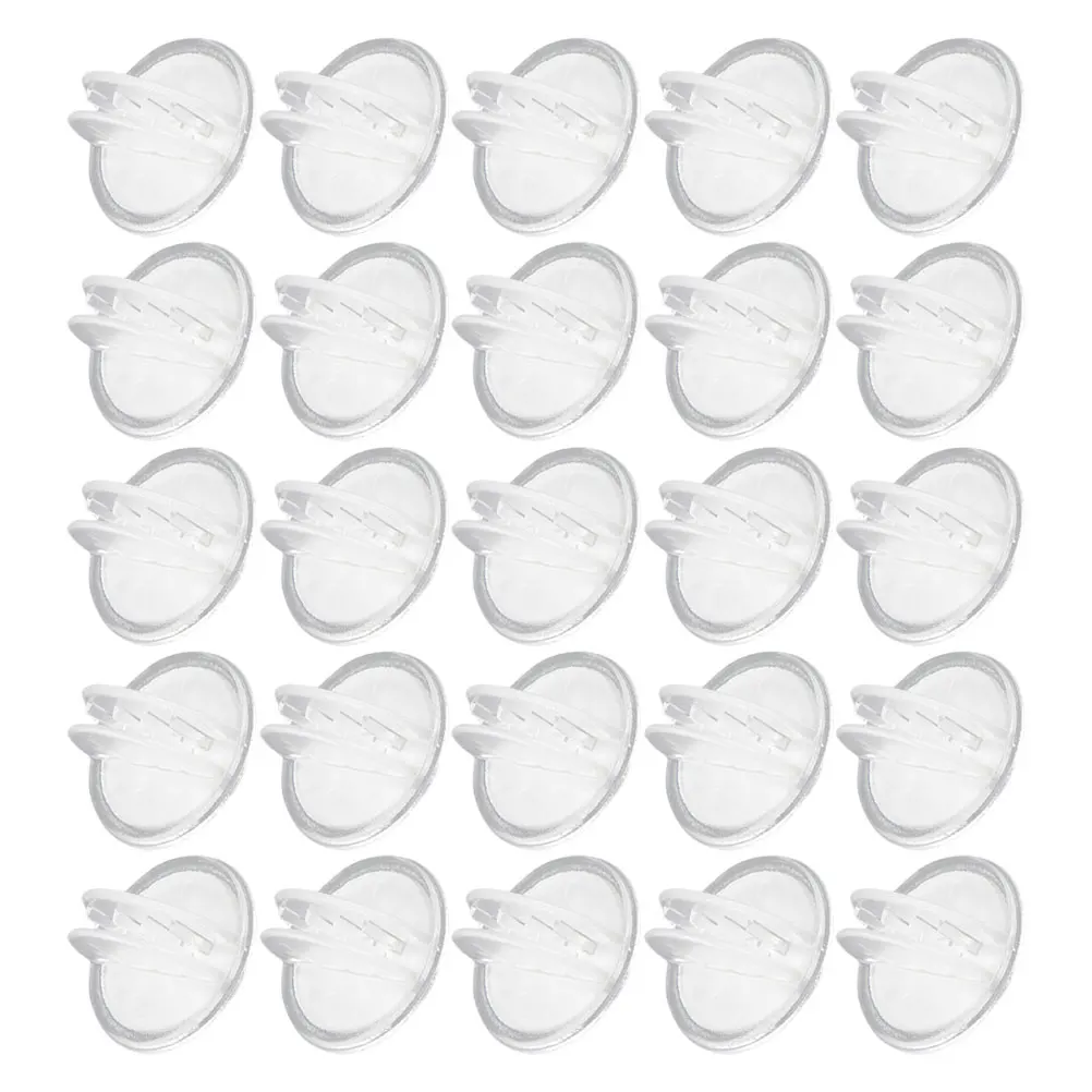 

25pcs Plastic Label Clips Merchandise Sign Display Holders Shelf Tag Organizer Adhesive Base Price Tag Wedding Table Numbers