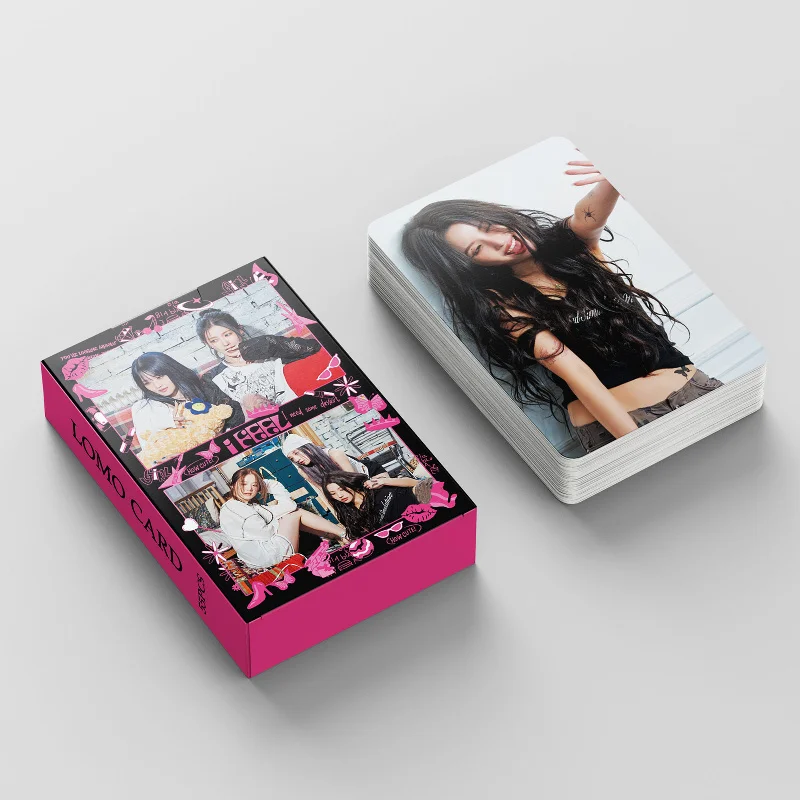 55pcs/Box Kpop GIDLE Queen Card I FEEL Lomo Photocards Minnie New Album Sweet Photo Cards Fans Collection Gift