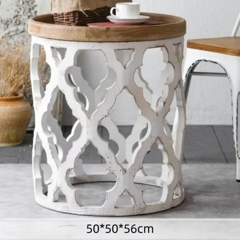 Vintage Hand-Carved Wooden Coffee Tables  American Delicate Retro Elegant Wood Living Room Coffee Table Basse De Salon Furniture