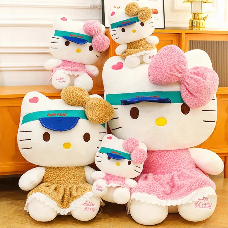

Плюшевая игрушка Sanrio Hello Kitty, 60 см, с милым принтом, большая мягкая кукла, мультяшный милый подарок для детей на день рождения, декор для комнаты