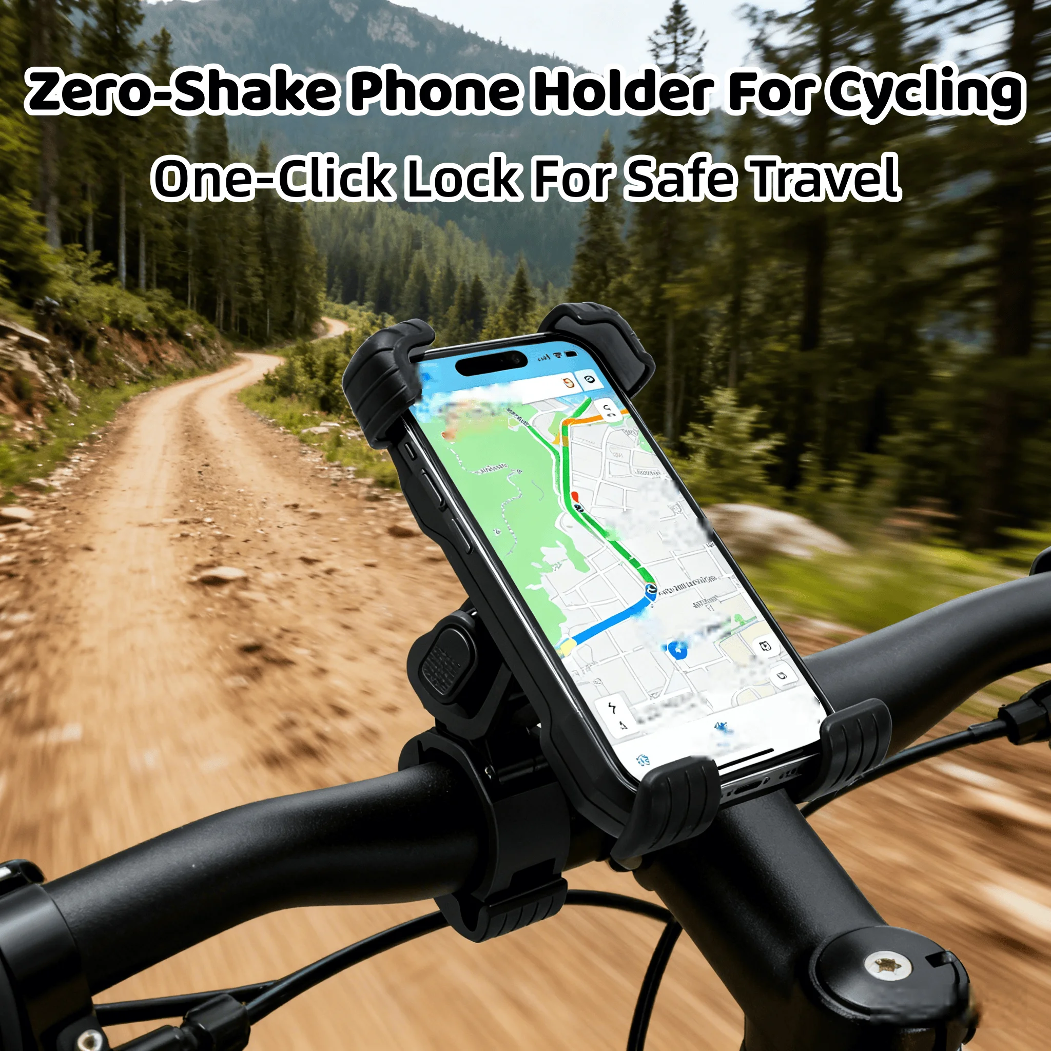 

Телескопический держатель для телефона для велосипеда и мотоцикла — нулевой тряск, замок одним щелчком мыши, навигационный кронштейн для безопасной езды