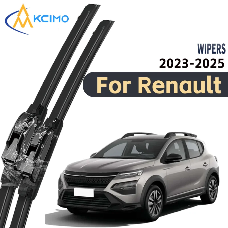

Enhanced 2pcs Windshield Wipers for Renault Kardian 2023-2025 Quiet Scratch Free Superb Durability Essential Auto Accessory