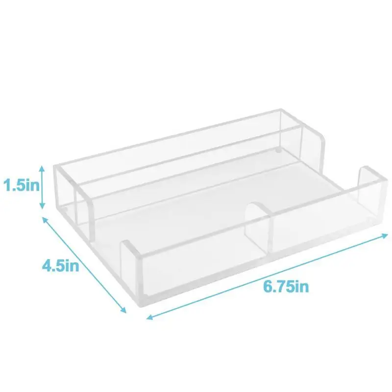 Acrylic Sticky Note Holder Transparent Acrylic Memo Holder Acrylic Notepad Holder Sticky Note Dispenser With Glasses