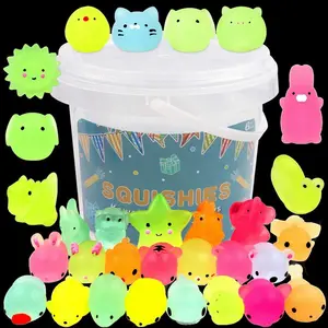 12 36 Stuck fur Kinder Kawaii Tiere Squishies Mochi Squishy Spielzeug leuchtet im Dunkeln Partygeschenke Stressabbau Squishy AliExpress