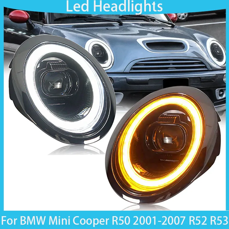 

2 pcs Car Lights For Mini R50 LED Headlights 2001-2007 R52 R53 Modified LED Headlamp Assembly Accessories