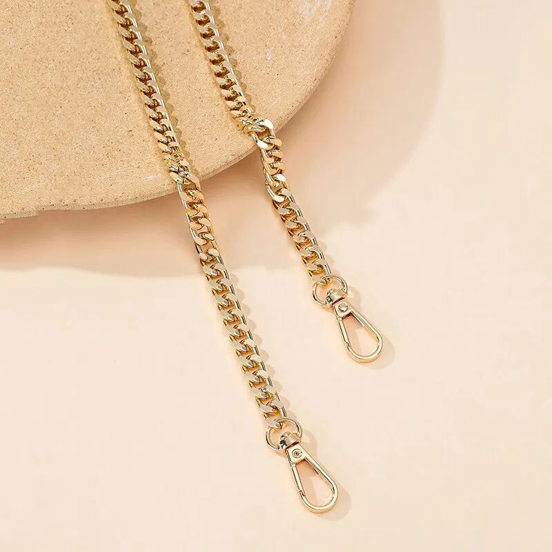 Aluminum Chain 14K Color Retaining Gold Diy Handmade Simple Chain Metal Wrap Chain Underarm Shoulder Strap Replacement Strap