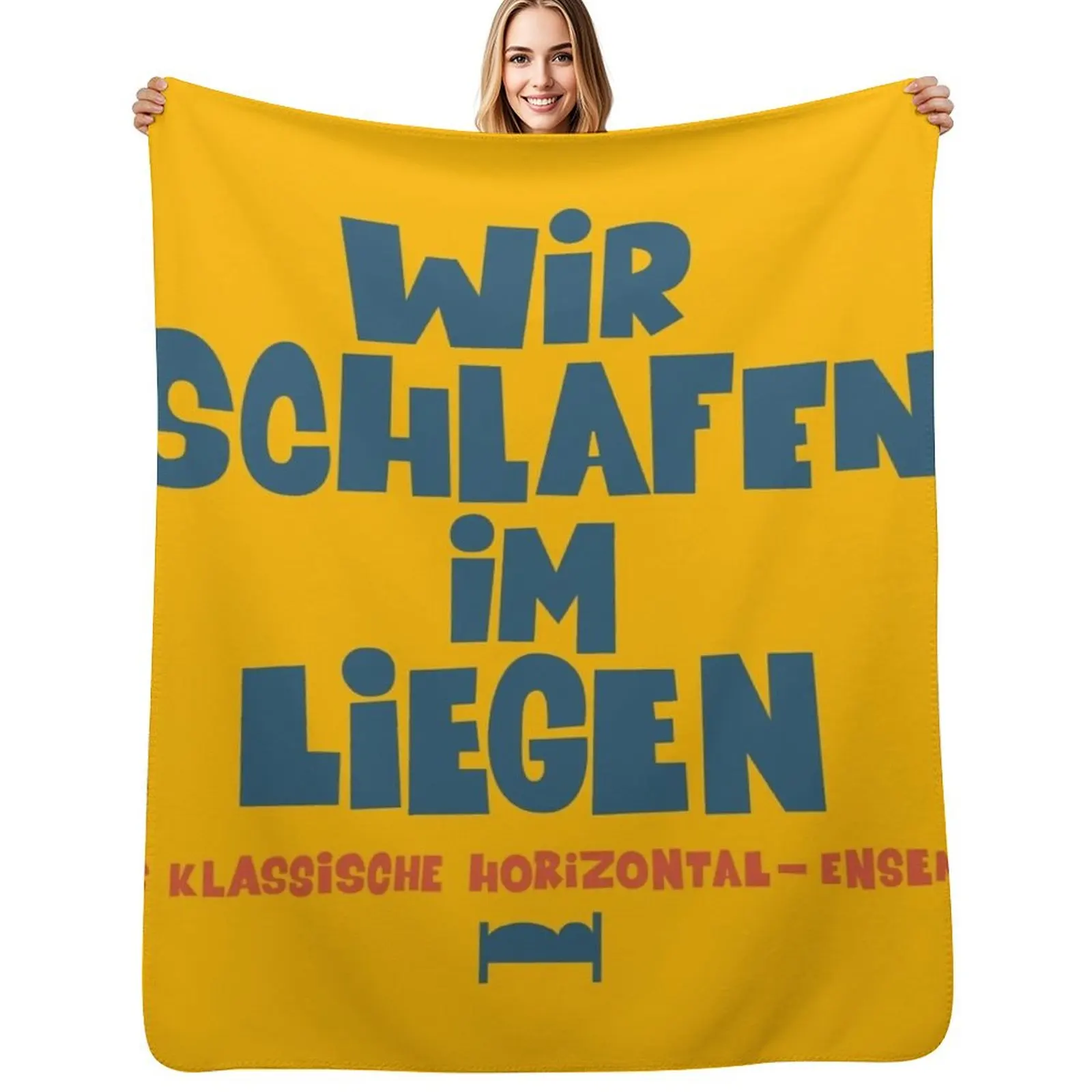 We sleep lying down - Loriot - TV Kult - German Throw Blanket Extra Large Throw Soft Beds Weighted Designers for sofa Blankets