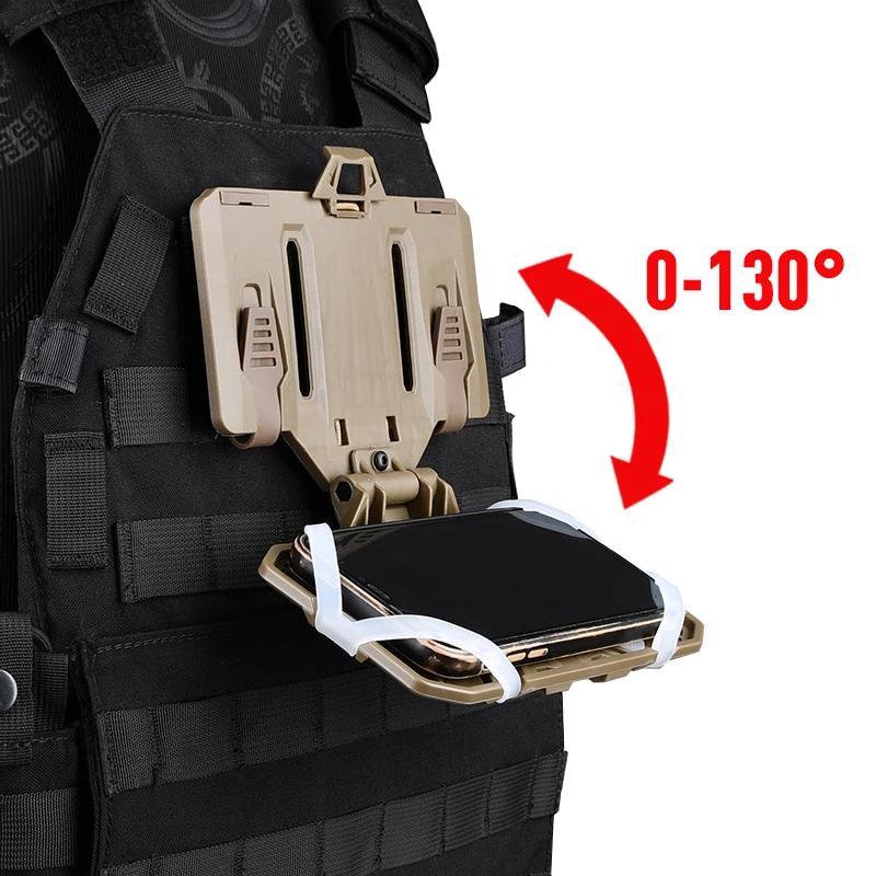 NEW Tactical Vest Phone Holder Foldable Cell Phone Board Plate Molle Carrier Board Molle Mount For 4.7