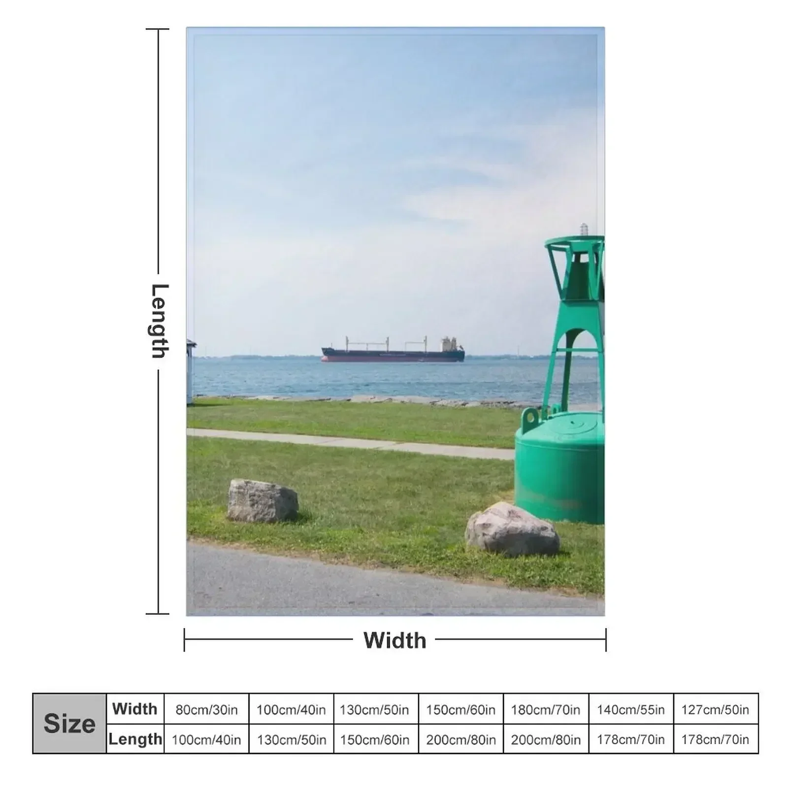 Ship Watching at East End Park Throw Blanket Retros Thin Beach bed plaid Bed linens valentine gift ideas Blankets