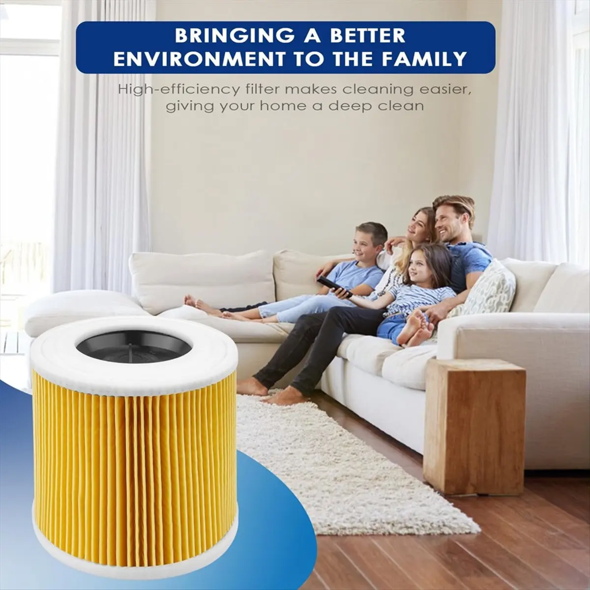 2 Pack Filters, Replacement Filter, Vacuum Cleaner Filter for WD3 Premium, WD2, WD3, WD3P, MV2, MV3