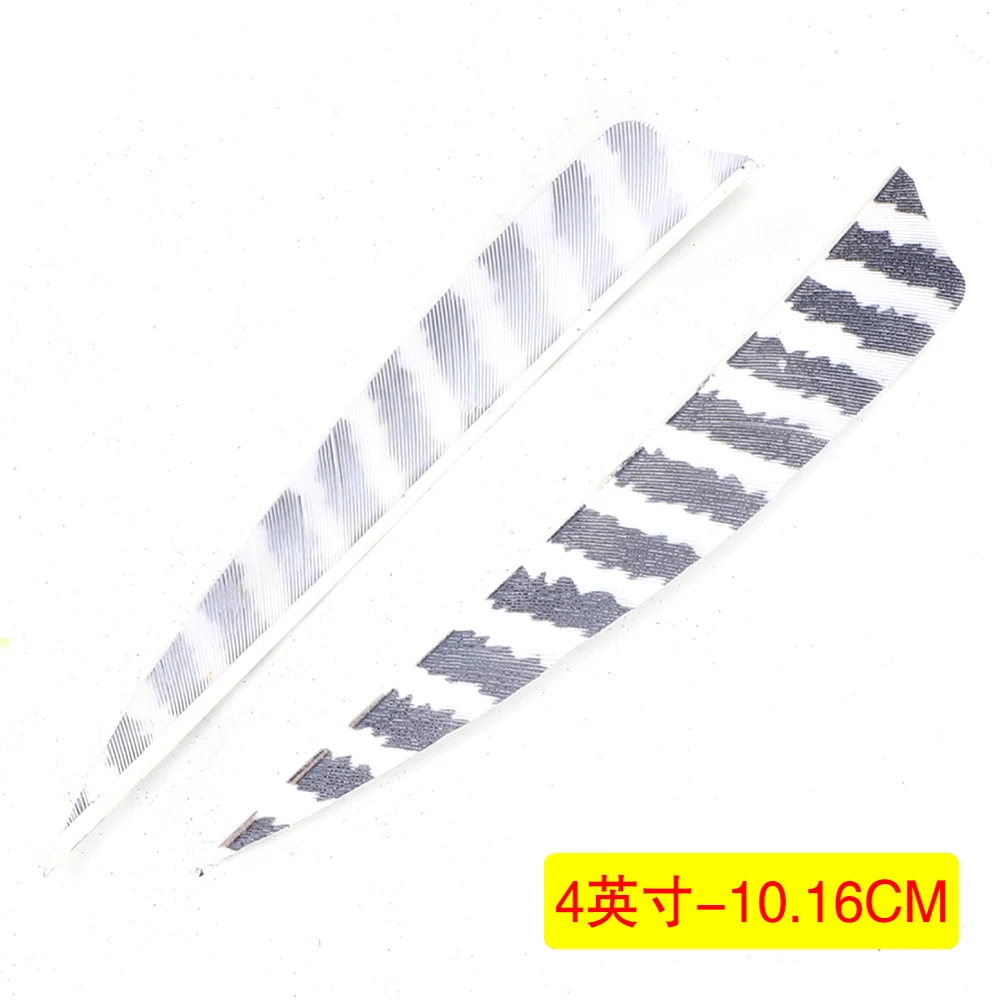 24Pcs 3 zoll 4 zoll 5 Zoll Schild Cut Pfeil Federn Gestreiften Echten Türkei Cut Feder Bogenschießen Zubehör Befiederung federn – Detail 14