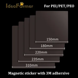 Base magnetica 150/180/220/235/310mm adesivo con nastro adesivo magnetico aderente da 3M per piattaforma stampante 3D letto KP3S Ender 3