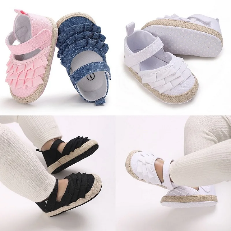 

0-18M Baby Girls Cotton Shoes Retro Spring Autumn Toddlers Prewalkers Cotton Shoes Infant Soft Bottom First Walkers