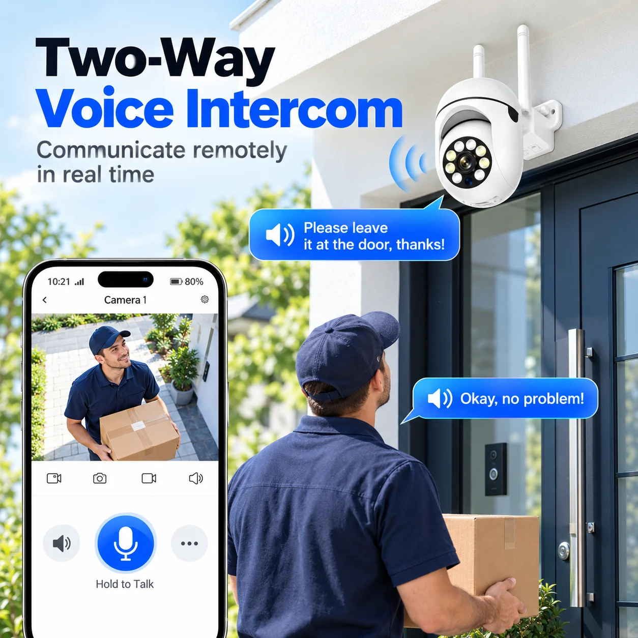Mini 5MP WiFi PTZ Security Camera Outdoor Wireless IP Camera Kit Auto Tracking Color Night Vision Two Way Audio 2.4G WiFi Cam720