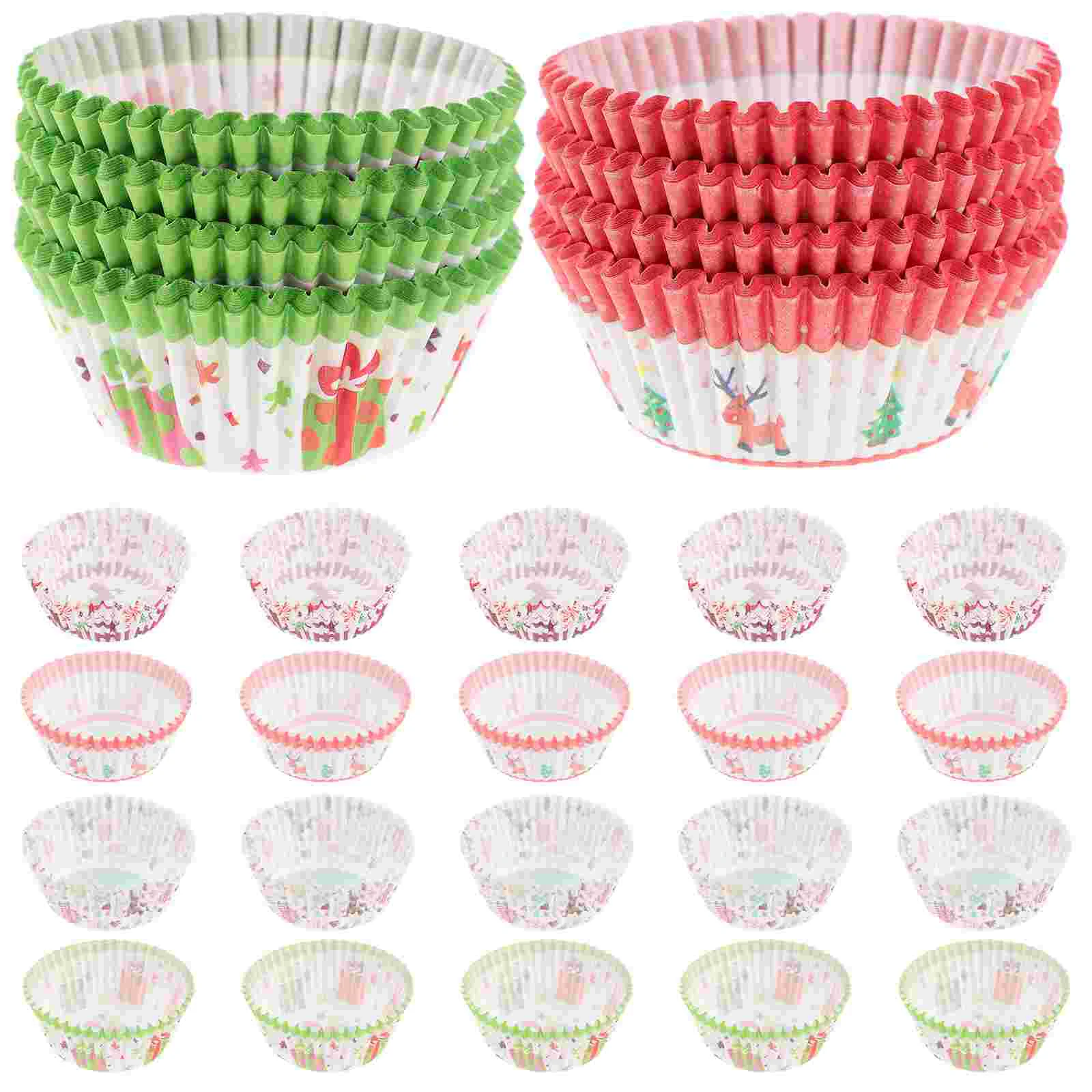 400pcs Christmas Themed Cupcake Baking Holders Food-grade Paper Muffin Wrappers Cake Cups paper muffin liners